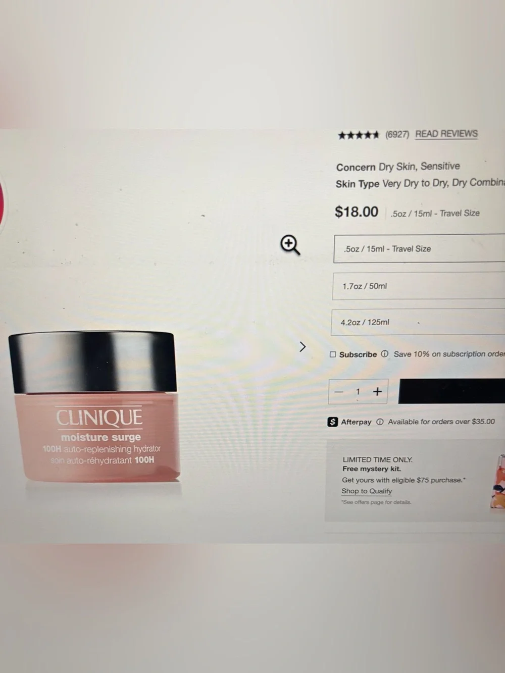 Clinique bundle of Moisture Surge products